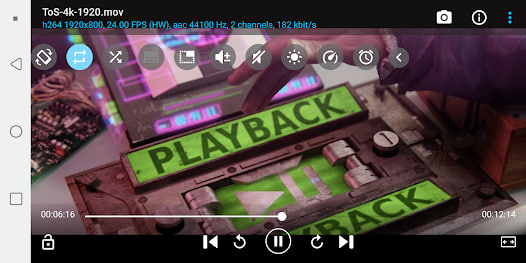 The screenshot of the BP Player’s menu BS Player for Android