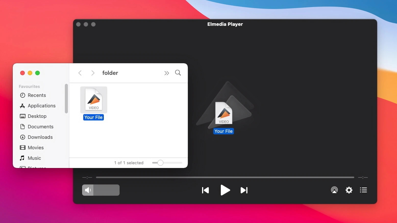Elmedia Video Player How to view MXF files on Mac.